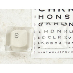 SECONDS 25mm square clear glass bubble dome cabochon