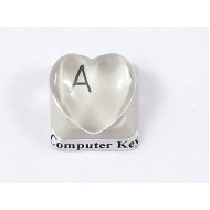 18mm heart clear glass bubble dome cabochon