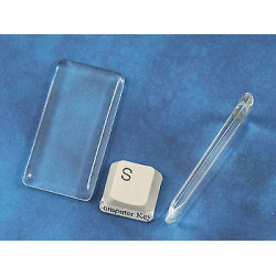 SECONDS 48x24mm rectangle clear glass flat cabochon