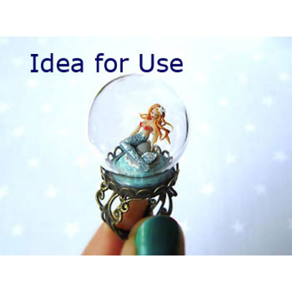 Glass Cover Dome 18x29mm, terrarium ball