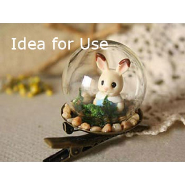 Glass Cover Dome 15x25mm, terrarium ball