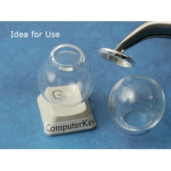 Glass Cover Dome 12x20mm, terrarium ball
