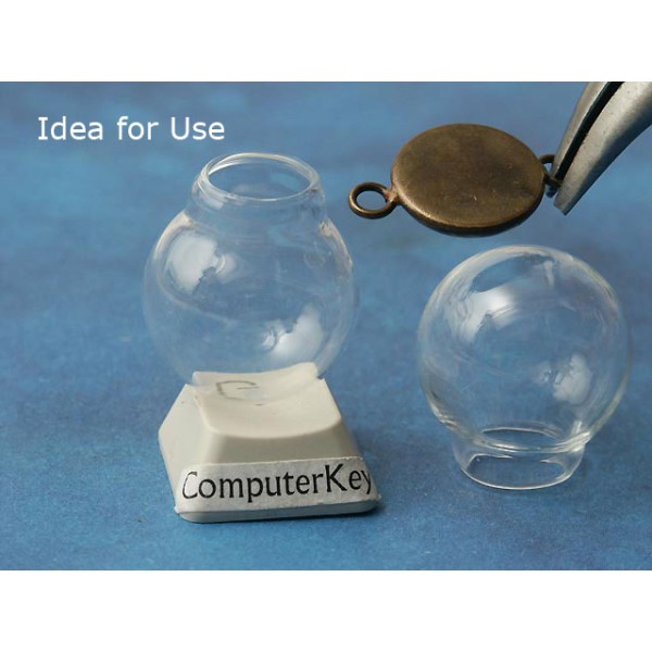 Glass Cover Dome 12x20mm, terrarium ball