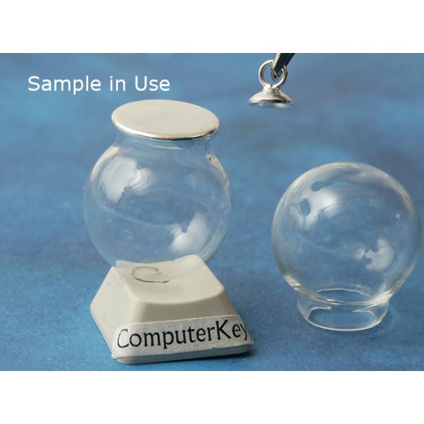 Glass Cover Dome 12x20mm, terrarium ball