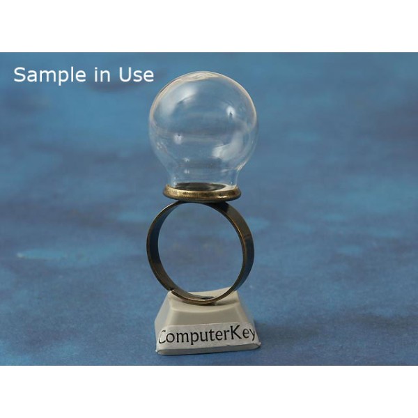 Glass Cover Dome 12x20mm, terrarium ball