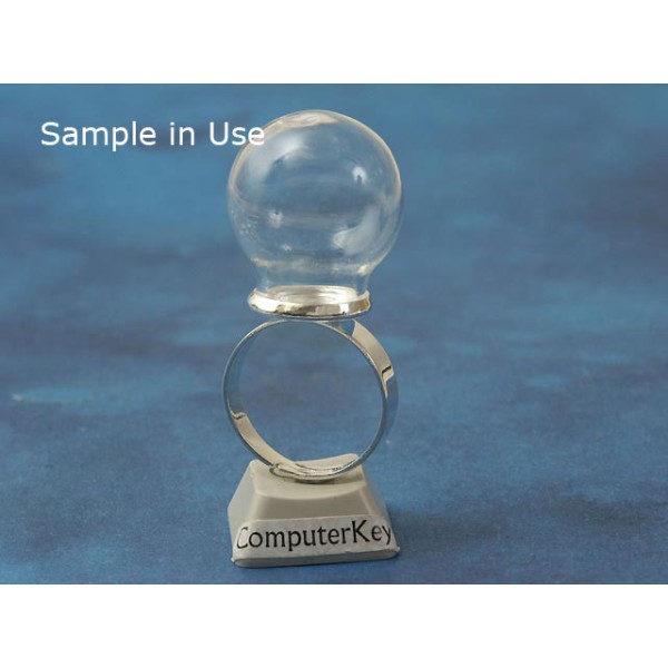 Glass Cover Dome 12x20mm, terrarium ball