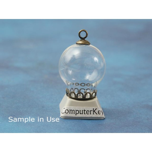 Glass Cover Dome 15x25mm, terrarium ball