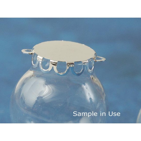 Glass Cover Dome 15x25mm, terrarium ball