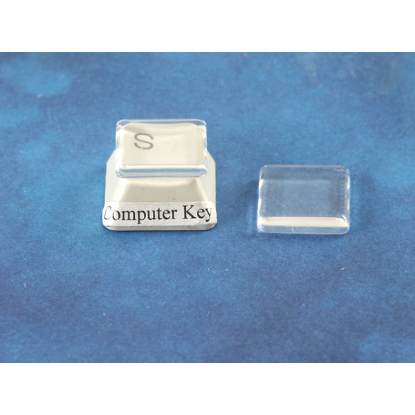 15mm FLAT square clear glass cabochon