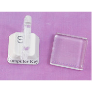 20mm square FLAT glass tile cabochon