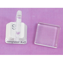 20mm square FLAT glass tile cabochon