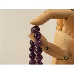 Round Gemstone Bead, Amethyst, 10mm, per 20 pcs