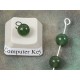 Round Gemstone Bead, Nephrite Jade, 6mm