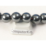 Round Gemstone Bead, Hematite, 8mm, string