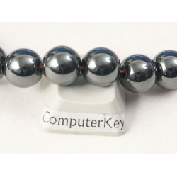 Round Gemstone Bead, Hematite, 8mm, string