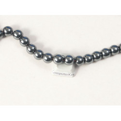 Round Gemstone Bead, Hematite, 8mm, string