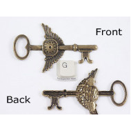 Key to Time, antiqued brass