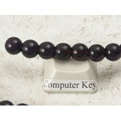 Glass Bead String, Round 6mm, Dark Indigo