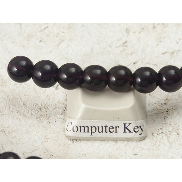 Glass Bead String, Round 6mm, Dark Indigo