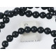 Glass Bead String, Round 6mm, Black