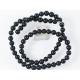Glass Bead String, Round 6mm, Black
