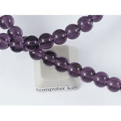 Glass Bead String, Round, Amethyst 6mm