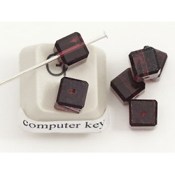 Bead, Cosmic Crystal Faceted Cube, 6mm Amethyst 