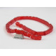 Bead, Glass, Cube, 6mm transparent red, string