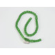 Bead, Glass, Cube, 6mm transparent green, string