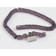 Bead, Glass, Cube, 6mm transparent amethyst, string