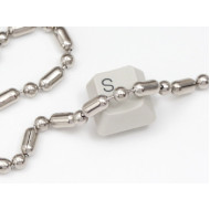 Ball & Bar Chain 4.5mm satin nickel, 20 inch