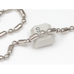 Ball & Bar Chain 4.5mm satin nickel, 20 inch