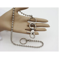 Ball Chain with Extra Large Clips, 7mm balls