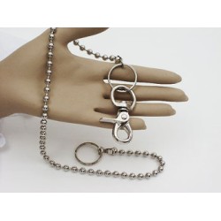 Ball Chain with Extra Large Clips, 7mm balls
