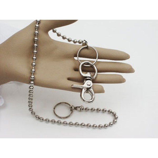 Ball Chain with Extra Large Clips, 7mm balls