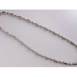 Ball & Bar Chain 6.4mm satin nickel, 20 inch