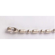 Ball & Bar Chain Bracelet, 6.4mm satin nickel
