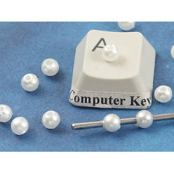 Acrylic beads, Imitation Pearl, 4mm, per 10 gram bag