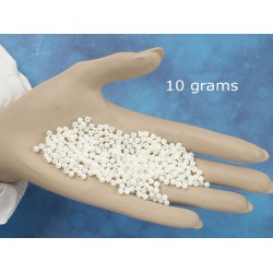 Acrylic beads, Imitation Pearl, 4mm, per 10 gram bag