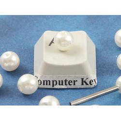 Acrylic beads, Imitation Pearl, 6mm, per 10 gram bag