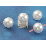 Acrylic beads, Imitation Pearl, 18mm, bag of 5