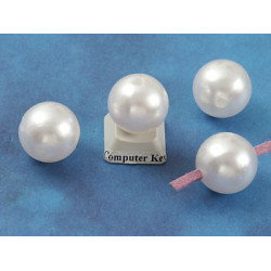Acrylic beads, Imitation Pearl, 18mm, bag of 5
