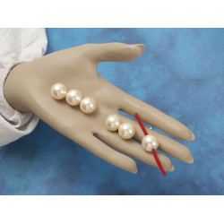 Acrylic beads, Imitation Pearl, 16mm, bag of 8