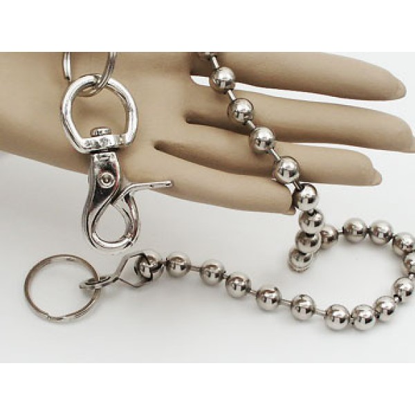Ball Chain with Extra Large Clips, 10mm balls