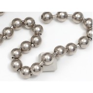 Ball chain, 12.3mm, shiny nickel, 20 inch