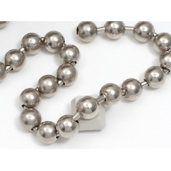 Ball chain, 12.3mm, shiny nickel, 20 inch