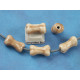 Porcelain Bead, Bone, 18mm, bag of 20