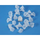 Calla Lily bead, frosted acrylic, white, 18mm, bag 20 grams