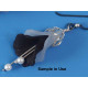Calla Lily bead, frosted acrylic, black, 18mm, bag 20 grams