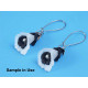 Calla Lily bead, frosted acrylic, black, 18mm, bag 20 grams